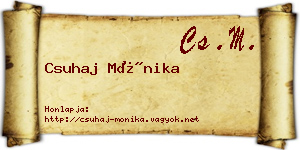 Csuhaj Mónika névjegykártya