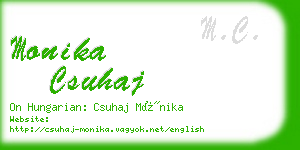monika csuhaj business card